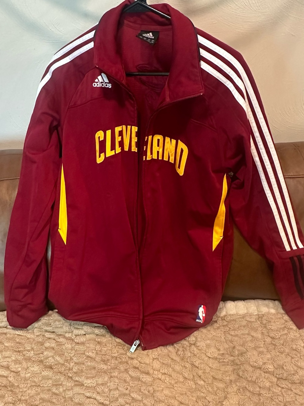 adidas Cleveland Maroon & Yellow Track Jacket